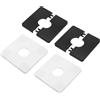 uxcell Per Wall Split Flange 86mm/3.4" OD, 4 Pcs Piastra Frontale, Bianco/Nero