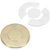 uxcell Per Wall Split Flange 115mm/4.5\" OD, 2 Pcs Piastre Battiscopa, Bianco/Oro