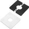 uxcell Per Wall Split Flange 86mm/3.4" OD, 2 Pcs Escutcheon Plate, Bianco/Nero