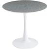 IDROWEB TAVOLO MIMOSA D 80 BIANCO/MARMO GRIGIO- 1,0 pz