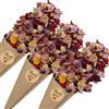 uxcell 30 Coni Coriandoli Fiori Secchi con Petali Rosa e Adesivi Viola per Party
