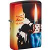 Zippo Accendino antivento Mazzi 25th Anniversary 540°, immagine a colori, ricaricabile, riutilizzabile, antivento, confezione regalo, made in USA
