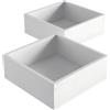 KD Essentials - 2x Scatola portaoggetti & scatola organizzatrice S | Individuale: la scatola in legno può essere impilata e abbinata a piacere con altre scatole e con i coperchi in bambù