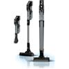 Fakir WD 9 Pure Clean - Aspirapolvere a secco a batteria 3 in 1, 400 Watt, doppio rullo a spazzola, portata orizzontale di 180°, uscita vocale, stazione di pulizia multifunzione, display LED