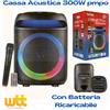 Karma Cassa karaoke bluetooth amplificata con microfono professionale musica acustica