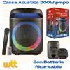 Karma Cassa speaker bluetooth portatile attiva con microfono musica acustica x karaoke