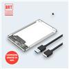 Box Esterno HDD/SSD 2.5" SATA USB 3.0 Case Universale per Hard Disk Supporto
