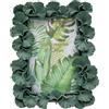 Kare Design cornice per foto Gingko Leave, verde salvia, dimensione foto 17x20 cm, rilievo in 3D, simbolo amore, longevità, decorazione stile asia, soggiorno, camera