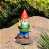 Novità Statua Gnomo Cattivo Dito Medio Ornamento Stravagante per for giardino