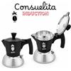 DIMA SRL Macchinetta del Caffè Caffettiera ad Induzione Consuelita 2 Tazze
