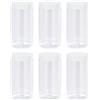 uxcell Rotondi Barattoli Plastica con Bianco Vite Top Coperchio,17 once/500 Ml,6pz