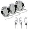 oniroview Kit 3 Faretti con lampada alogena da incasso per mobili, cucine, bagno,
