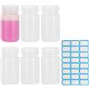 6Pcs Bottiglie in HDPE 4.4oz Antigoccia per Laboratorio, Semitrasparenti