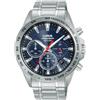 Lorus Cronografo Solare (43,8 Mm) Quadrante Blu / Bracciale In Acciaio RZ503AX9
