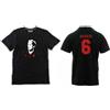 Tshirt Franco BARESI schiena numero 6 nera capitano anni 80 90 tifoso milanista