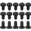 uxcell 15 Pezzi Tappi in Silicone Solido per Foro 3.3mm/0.13", Altezza 0.24", Nero