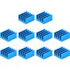 uxcell 9x9x5mm Blu Autodesivo Alluminio Dissipatore Elettronico Refrigeratore 10pz