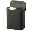 Joseph Joseph Tota 2 Twin Cesto Portabiancheria 90L a 2 Scomparti Grigio
