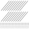 uxcell 25pcs Barra Filettata M3 x 60mm in Acciaio Inossidabile 201 per Viti Destrorse