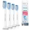 4 Testine Di Ricambio Sensitive S per Philips Spazzolino Elettrico Sonico Denti