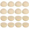 uxcell Perline di legno naturale 10mm, 50 pezzi, perline semisfere grezze