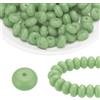 uxcell Per 110 Perline in Silicone 14mm Lenticchie Focali all'Ingrosso, Verde Giada