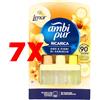 AMBIPUR 7 X AMBIPUR Ricarica 20 ml Oro e Fiori di Vaniglia per 90 Giorni