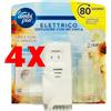 AMBIPUR 4 X AmbiPur Diffusore Elettrico + Ricarica Oro e Fiori di Vaniglia 20 ml