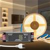 KSIBNW Striscia LED COB 5M, 12V Autoadesiva Strip Luci Bianco Naturale