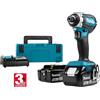 Makita Avvitatore Impulsi 1/4" MAKITA DTD153RTJ Brushless 170Nm Kit 2x5Ah Batterie 18V