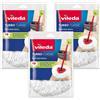 Vileda 3pz Vileda Turbo ricambio fiocco mocho pavimenti 100% microfibra refill
