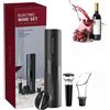 ELECTRIC WINE SET SET CAVATAPPI ELETTRICO A BATTERIA PROFESSIONALE APRIBOTTIGLIE 4 IN 1 COMPLETO
