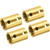 uxcell Rotondo Dado M10 M4 Filo Manicotto Blocco Asta Adattatore Oro Tono 4pz