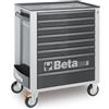 Beta - BW C24S 8/G-PLUS Cassettiera per Attrezzi mobile con 8 Cassetti, Piano di lavoro termoplastico - Grigio