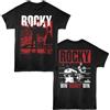 Rocky Win 50th Anniversary T-Shirt Uomo Manica Corta 2 Lati Nera Cotone