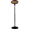 Avilia Riscaldatore Elettrica da Interno ed Esterno - Stufa da Patio, 3 Impostazioni di Calore, con Supporto Regolabile fino a 2m, 2000W, 50x50x200cm, Nero