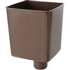 First Plast RCQ080M Raccoglitore Pluviale Quadrato, Marrone, 80 mm