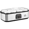 HOMCOM Yogurtiera Elettrica 25W con 8 Vasetti Timer 1-48 Ore Temperatura 20-50°C