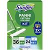 Swiffer Kit lavapavimenti cattura polvere igiene 36panni Dry + 24 panni wet