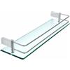 SAYAYO Mensola Bagno Vetro, 50 CM Mensola Vetro Doccia in Acciaio Inox 304 Argen
