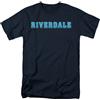Riverdale T-Shirt Da Uomo Blu Navy In Cotone 100% Con Stampa Logo Girocollo