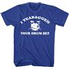 Step Brothers Drum Set Con Stampa Blu T-Shirt Uomo Cotone Manica Corta