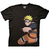 Naruto Shippuden - Naruto Con Mazzuolo - T-Shirt Uomo Nero Adulto