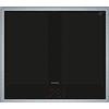 Siemens EY645CXB6E iQ700, piano cottura a induzione, 60 cm, controllato, nero, con telaio sospeso, varioinduzione, powerBoost, powerInduction - Cottura veloce, pulita e sicura