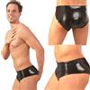 Orion Natural Latex Briefs Slip Pants Mutande con Dildo Interno Slip Shorts in Lattice
