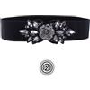Cintura Floreale Da Donna Con Corsetto A Strappo E Fibbia In Strass Vintage