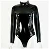 Body In Lattice Finta Donna Top Spandex Lucido Leotard Punk Gotico Catsuit Nero