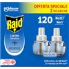 Raid Liquido Elettrico Antizanzare Doppia Ricarica, Inodore 2 x 36ml, 120 Notti