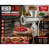 Reber Tritacarne Manuale Reber N.10 in Ghisa Alimentare con Morsa Coltello e Piastra
