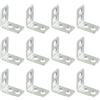 12 X per piccolo per forma L Metallo 1 Angolo Cassetto Mensola Muro Supporto